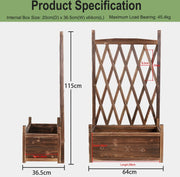 Plantenbak met klimrek - Hek - Klimrek - Antieke stijl - Groot