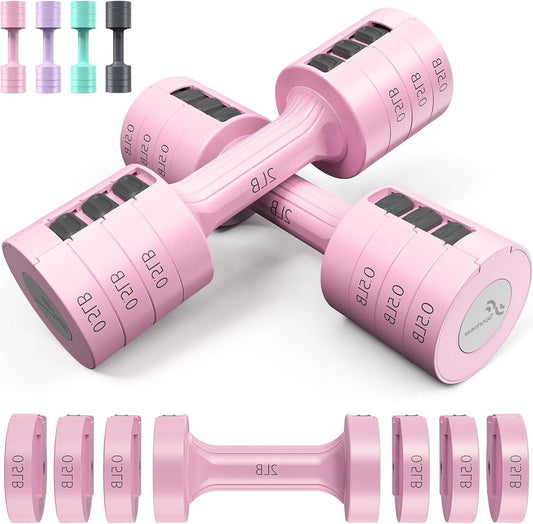 Adjustable Dumbbells Hand Weight Set: 1 Pair 09 - 45kg Quick Adjustable Dumbbells Weight 6-in-1 Free Weights Barbells for Women and Men Home Gym Workout Strength Training Dumbbell Set