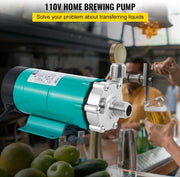 Bier - Bierpomp - Elektrisch - Stille motor -19L/min - Max Opvoerhoogte 3,4m - RVS