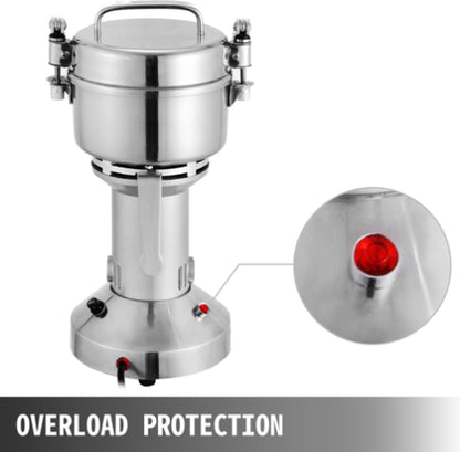 Elektrische Graanmolen - Moutmolen - Specerijenmolen - Spice Grinder - Kruidenmolen Elektrisch - 350G - 1400W - RVS