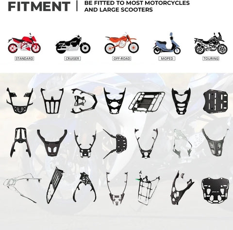 45L Aluminium Motorfiets Topkoffer - Zwart - Robuuste Opbergruimte voor Helm en Accessoires