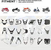 55L Aluminium Motorfiets Topkoffer - Zwart - Robuuste Opbergruimte voor Helm en Accessoires