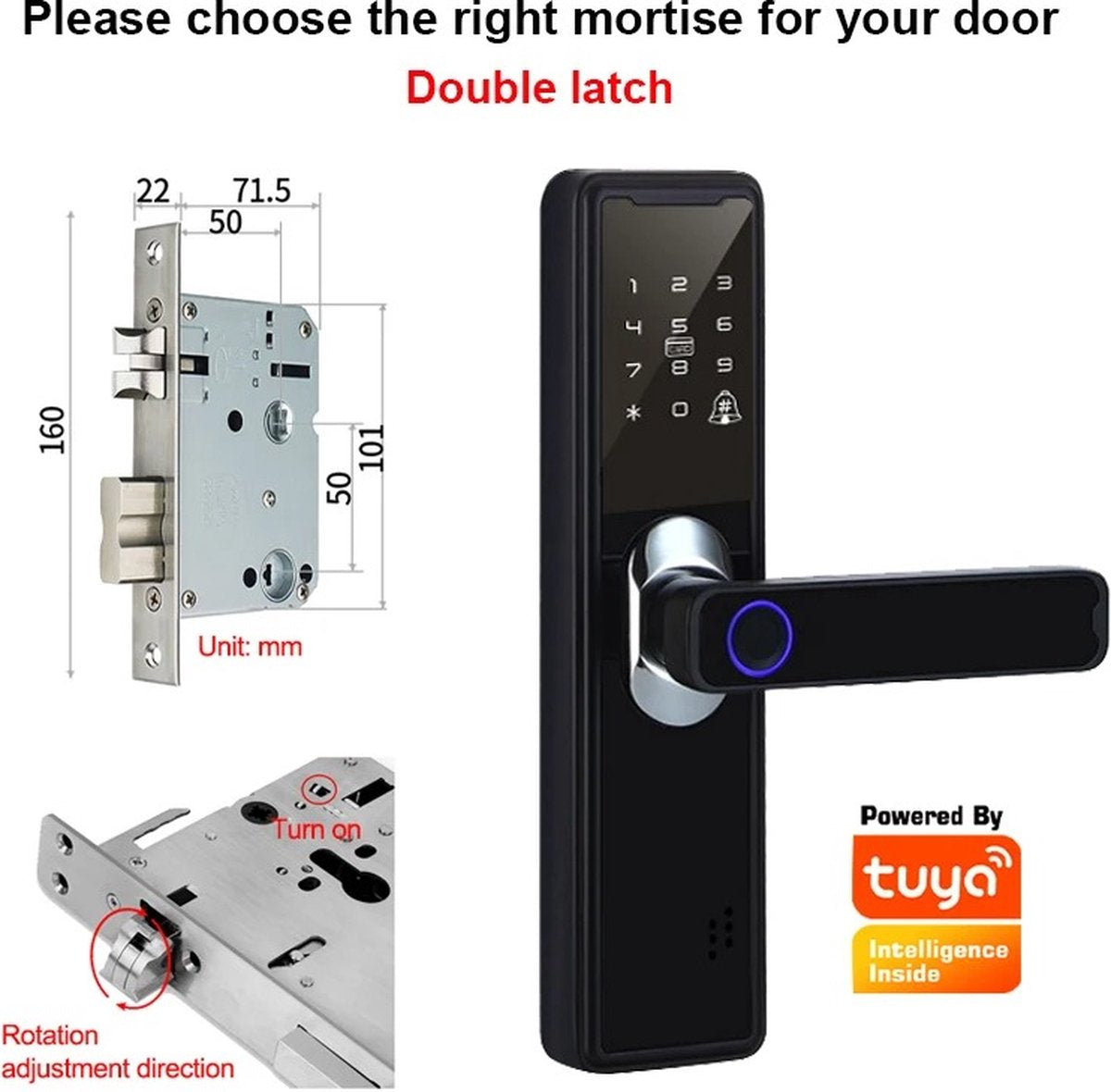 Smartlock - Slim Deurslot - Smart Lock - Vingerafdruk - Toegang Wachtwoord Ic Kaart - Smartlife Ondersteuning