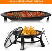 Vuurkorf - Grill - BBQ - Vonkscherm - Vuurpoker - Buiten