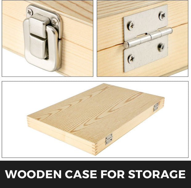 Houtdraaibankbeitel - 8-Delige Beitelsset - HSS Stalen Messen - Ergonomisch Ontwerp Biedt - voor Houtbewerking, Draaibanken - Snijwerkprojecten - 45x32x4.2cm