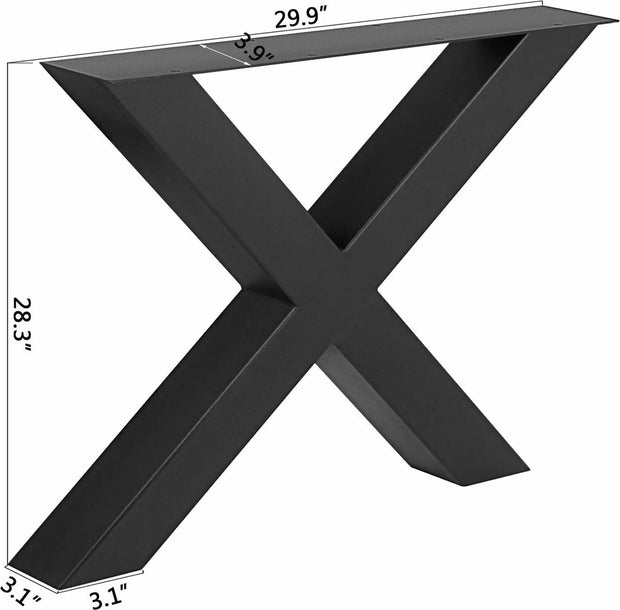 Table legs metal black - Table legs - Table legs black - Table legs metal - 72 x 76 cm