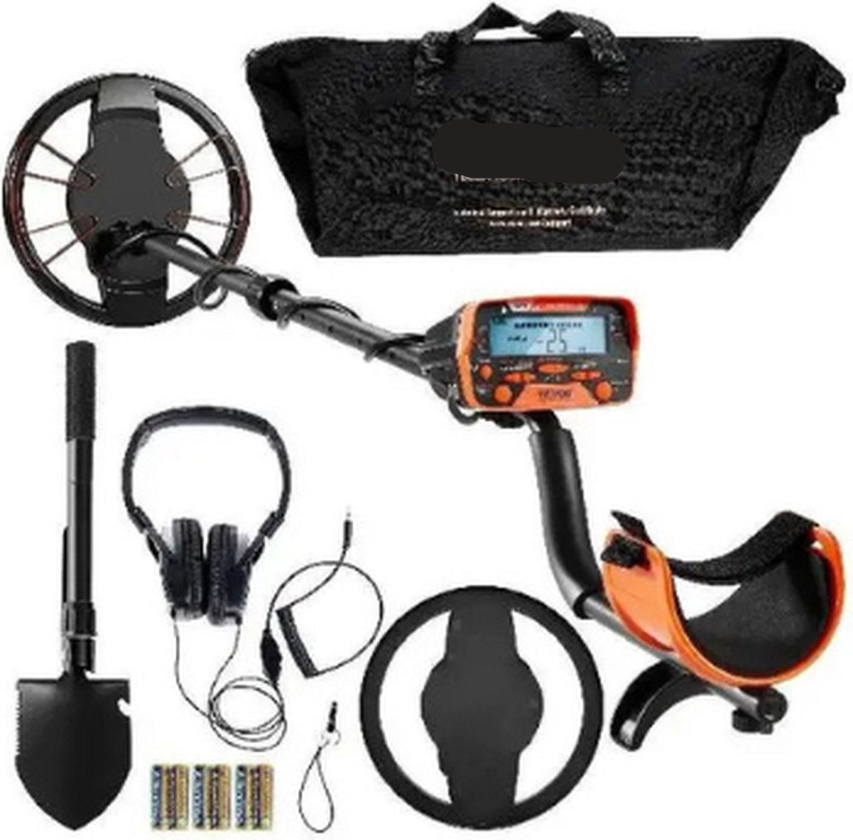 Professional Metal Detector - 10 Inch Waterproof Coil - LCD Display - 7 Detection Modes - Adjustable Handle - Complete Accessory Package