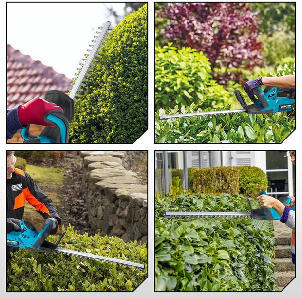 Heggenschaar - Elektrische Heggenschaar - Tuintrimmer - Haagtrimmer - 2 Accu's - Oplader - 2 in 1 - Makkelijk - Extra Accessoires - Lange Gebruiksduur - 18V - Veiligheid Systeem