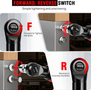 Ratelsleutel - Elektrische Ratelsleutel - Draadloze Ratelsleutel - Dopsleutel Set - Ratel Set - Met Koffer - 2x Accu - Snellader - 3/8" - 1500mAh