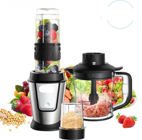 Multifunctionele Keukenmachine 3-In-1 - 700W - 1.2 liter - Makkelijk Schoon Te Maken - Compact - Juicer - Maler - Blender - Hakmolen - Smoothie - Mixer