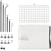 Greenhouse XL - Growing box 18 shelves - Growing box with foil - Garden greenhouse Wall greenhouse UV-resistant - White