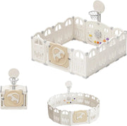 Opvouwbare babybox - Baby Box Met Basketbal Hoepel - Inclusief 50 Gekleurde Pit Ballen - Baby en Peuter - 149x152x62 cm