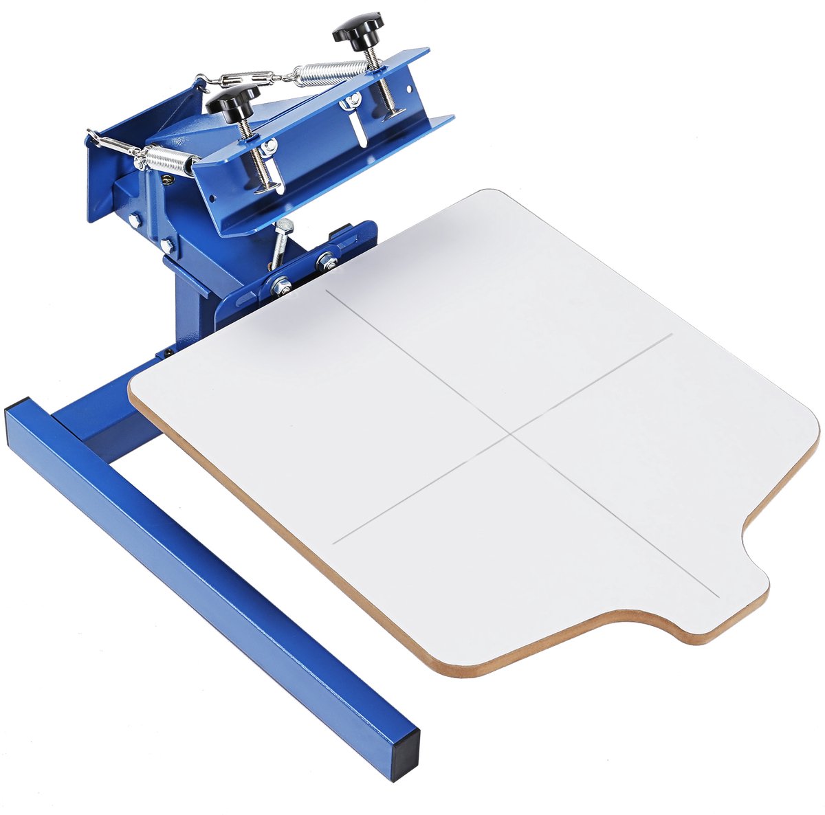 Handmatige Zeefdrukmachine - Koudgewalst Staal - Elektrostatisch Gespoten Oppervlak - Geschikt voor Kleding - Stoffen - Hout - Glas - 1 Kleur 1 Station - 21,2 x 17,7 Inch Pallet - Brede Toepassing, Duurzaam - Thuis en Bedrijf Gebruik