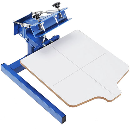 Handmatige Zeefdrukmachine - Koudgewalst Staal - Elektrostatisch Gespoten Oppervlak - Geschikt voor Kleding - Stoffen - Hout - Glas - 1 Kleur 1 Station - 21,2 x 17,7 Inch Pallet - Brede Toepassing, Duurzaam - Thuis en Bedrijf Gebruik