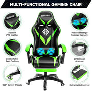 Bureaustoel - Gaming stoel - Ergonomische bureaustoel - Gaming chair - Gaming stoel met voetsteun - Gaming stoel met massage - Hoge Rugleuning - Verstelbare Draaistoel