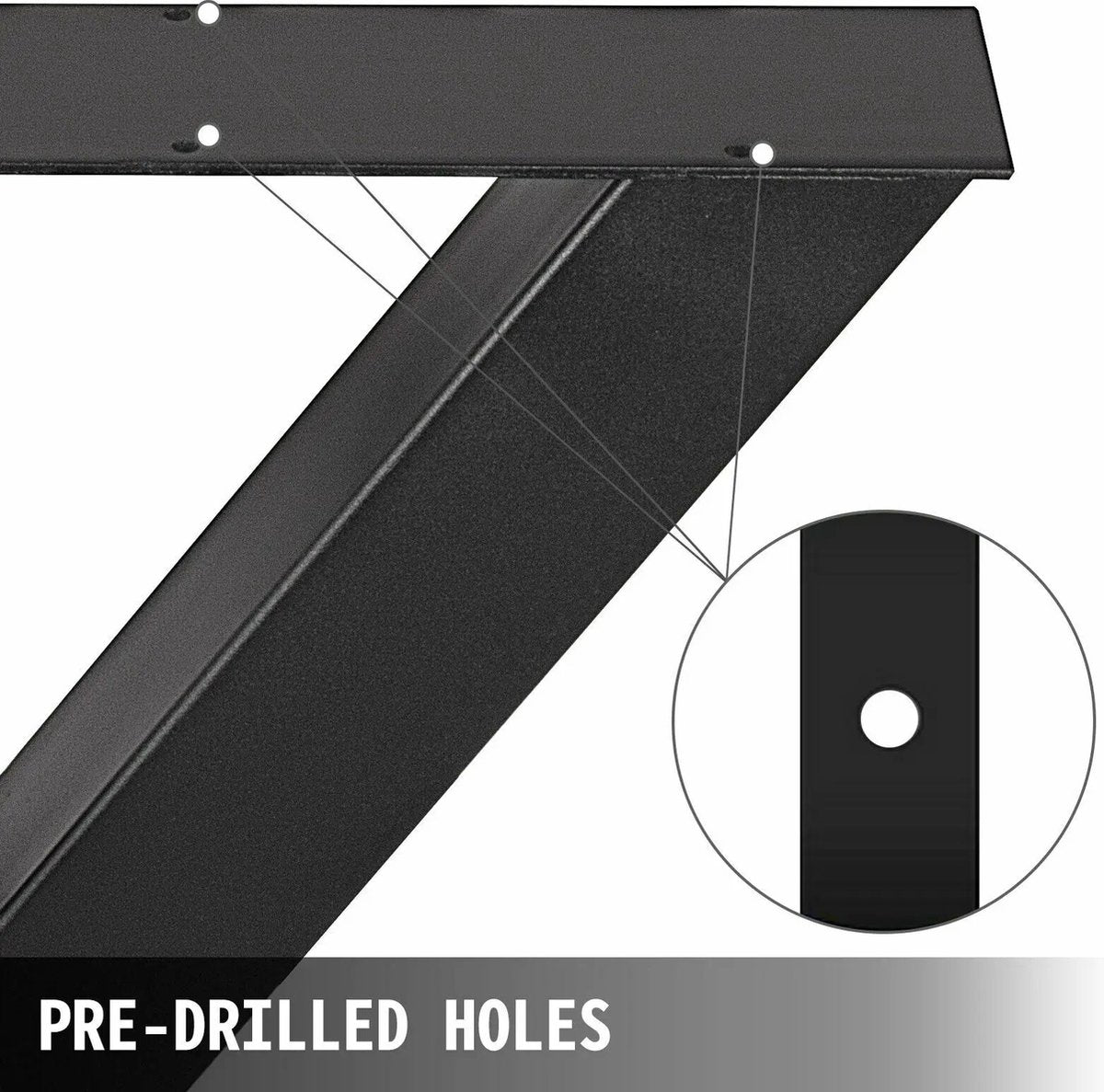 Table legs metal black - Table legs - Table legs black - Table legs metal - 72 x 76 cm