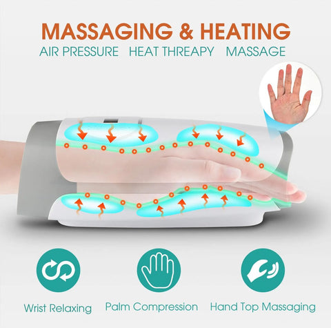 Handmassage Apparaat Luxe - Klopmassage Apparaat - Klopmassage Apparaat - Wit / Zilver