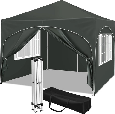 Partytent - Partytent met zijwanden - Opvouwbaar - Paviljoen - Waterdicht - 3x3 m -Grijs