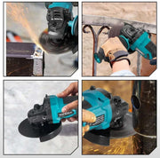 Slijpmachine - Haakse Slijper - Slijper - Elektrische Slijper - 2x Accu - Met Koffer - Met Accessoires - Blauw