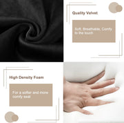 Eetkamerstoel - Set van 2 stoelen - Fluweel eetkamer stoel - Eettafel stoel - Fauteuil - Velvet - Zwarte Poot - Creme Wit