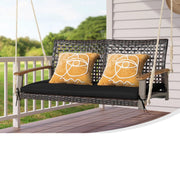 Schommelbank - Zwart - schommelbank 3 persoons - schommelbank buiten - schommelbank tuin - schommelbank tuinmeubelen