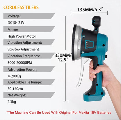 Professionele Tegeldrager - Trilfunctie - 6 Standen - Ergonomische Grip - High Power Motor - 18-20 V - Draadloos inclusief Accu
