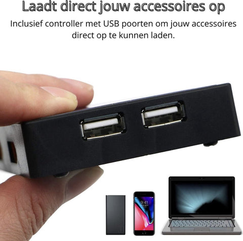 Complete 100W Foldable Solar Panel Set - Monocrystalline Solar Panel - 12V - Daylight Panel - Camper Solar Panel - With Inverter