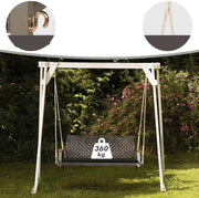 Schommelbank - Zwart - schommelbank 3 persoons - schommelbank buiten - schommelbank tuin - schommelbank tuinmeubelen