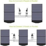 Zonnepaneel 140W - Compleet Pakket - Meerdere Oplaadpoorten - Mobiele Oplader - Waterdicht - Draagbaar - Opvouwbaar - Zwart