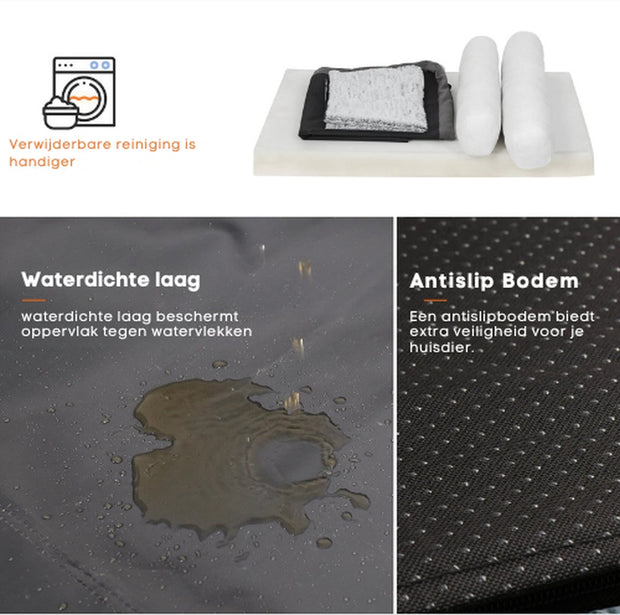 Hondenmand orthopedisch - Wasbare hoes - Hondenbed - Honden bed - 120x90x25cm - Maat XL - German shepherd - Labrador - Golden retriever