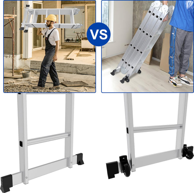 Folding ladder 4x4 Leaning ladder Aluminum Multifunctional ladder Extension ladder