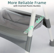 Kinderstoel - Babystoel - Baby stoel - Baby eetstoel - babystoel voor aan tafel - Opvouwbaar - Verstelbaar - Met speelboog - Khaki/Beige