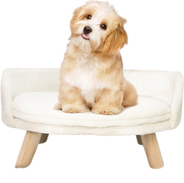 Dierenmand Deluxe - Verhoogd op Poten - Zacht Pluche - Waterafstotend Kussen - Wasbaar - Comfortabel en Stevig - Tot 20kg - Kattenbed - Kattenmand - Hondenbed - Hondenmand - Hondenkussen