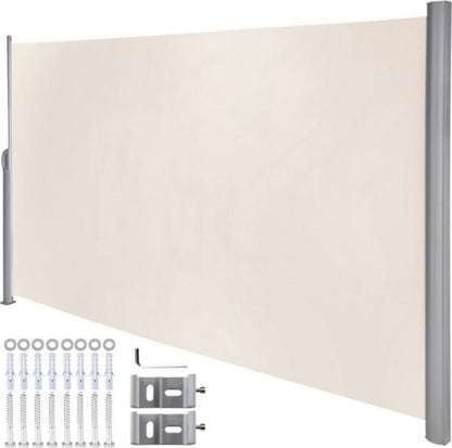 Windscherm - Uitschuifbaar Terras Rolgordijn - Uitschuifbare Zijluifel - Buitenprivacy Polyester - Waterdicht - Uitschuifbaar Terrasscherm - Ruimteverdeler - Windscherm - 160 x 300 cm (Copy)