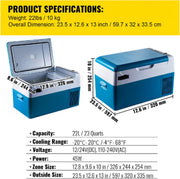 Auto Koelbox - Koelbox 12V - Koelbox Elektrisch - Autokoelkast - Auto Koelbox 12V - 22 Liter - Tot 48 Blikjes - Met App en Cup Holders