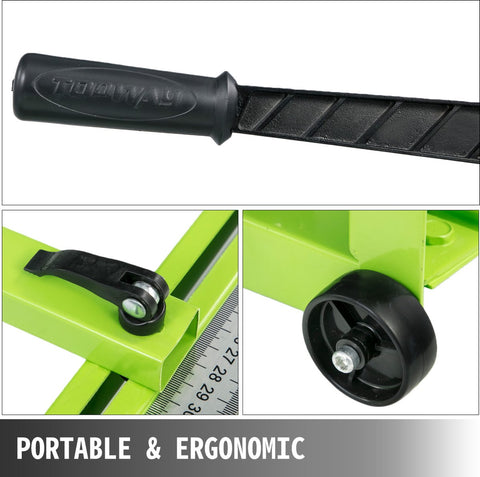 Tegelsnijder - 800mm - Handmatige Keramische Tegelsnijmachine - Met Twee Wielen en Rubberen Handgreep - voor het Snijden van Tegels, keramiek, Porseleinen Tegels