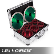 Gatenzaagset - 8PCS - Diamant Gatenzaagset - 20-68mm - met 2 Zaagbladen - Gereedschapskist - de 10-Delige Diamantboren Worden Geleverd - Vacuüm Gesoldeerd Draagbaar Keramiek