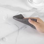 Salontafel - Ronde salontafel - Gesinterd steen - Marmerlook - 2 laags - Wit/Zwart - 80cm