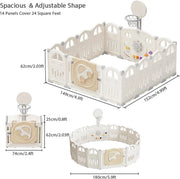 Opvouwbare babybox - Baby Box Met Basketbal Hoepel - Inclusief 50 Gekleurde Pit Ballen - Baby en Peuter - 149x152x62 cm