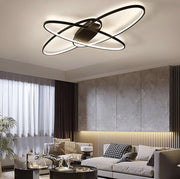 Design plafondlamp - Plafondlamp - Modern - LED - 3 kleuren dimbaar - Aluminium - Zwart