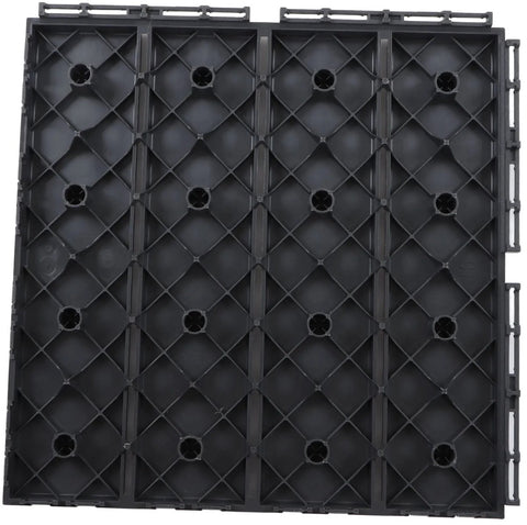 Terras Tegel - Tuin Tegel - Vlonder Tegel - Dek Tegel - Set - Zwart - 30x30x2cm - 27m² - 30 Stuks