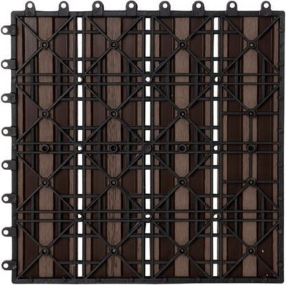 Patio Tuintegels - Kliksysteem - Donkerbruin - 30x30x2 cm