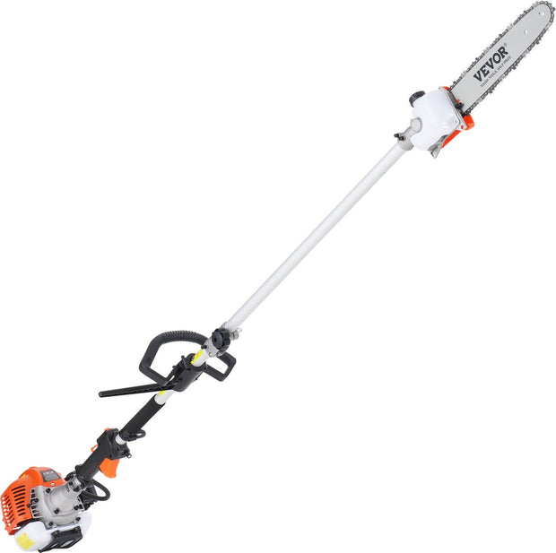 Heggenschaar Benzine - 5-in-1 - 26CC - Tweetaktmotor - Met 8500 Tpm - Kan 270° - Worden Gedraaid - Met Beschermende Handschoenen En Gehoorbescherming - Voor Van Hoge Takken - Struiken - Theetuinen En Landschapsonderhoud