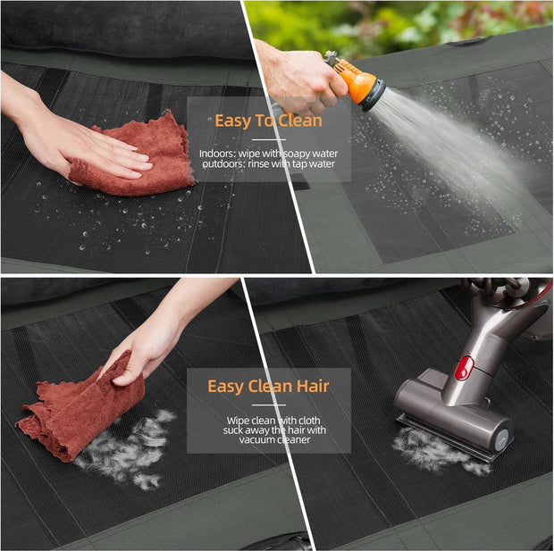 XXL Dog Bed - Dog Sofa - Dog Bench - Elevated - Pet Basket - Pet Cushion - Pet Mat - Pet Bed - For Indoor and Outdoor Use - Lounger - Removable Plush Bolster - Cooling for the Summer