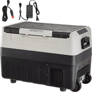 Mini Koelkast 45L - Auto Koelkast - Camping Koelkast - 2 in 1 Dubbele Zone - 100/240V/12V Auto Stekker - Grijs