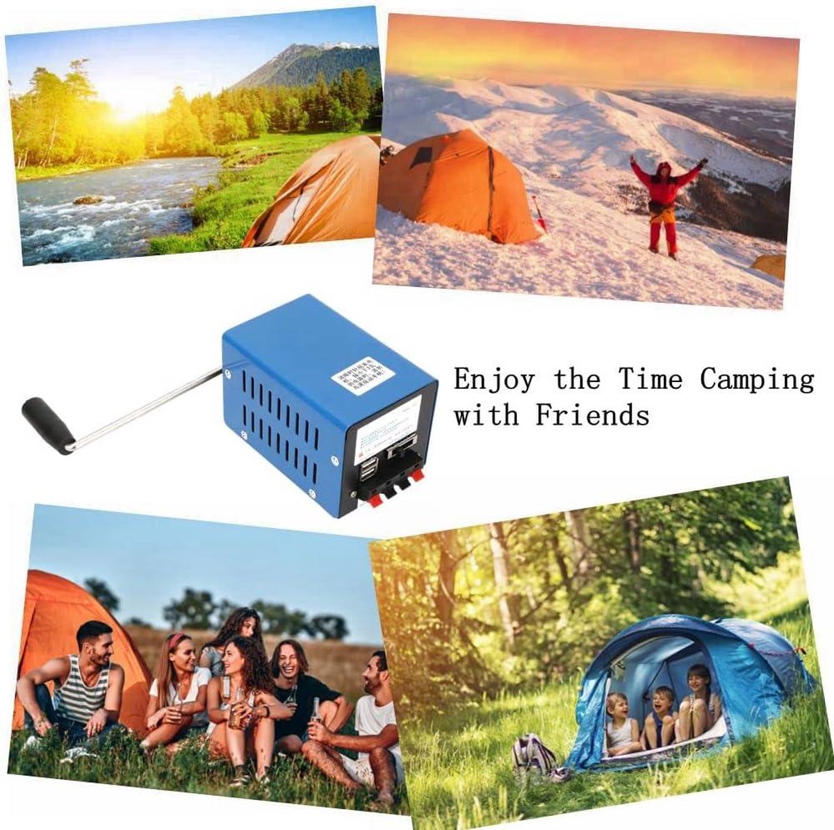 2000 RPM Crank Generator - Portable Hand Crank Generator - USB Rechargeable - Survival Training Supplies
