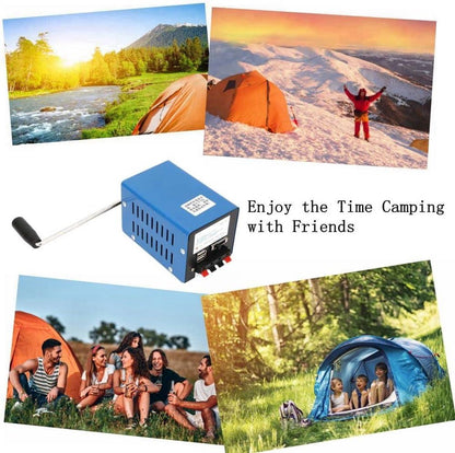 2000 RPM Crank Generator - Portable Hand Crank Generator - USB Rechargeable - Survival Training Supplies