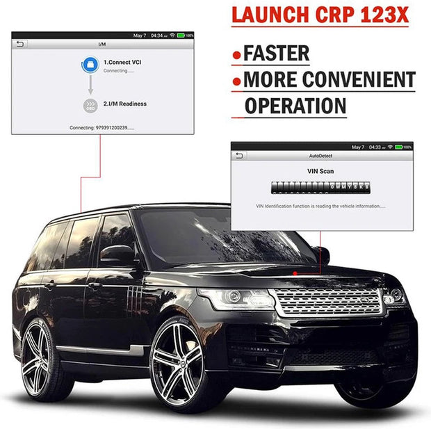 OBD2-scanner - OPBD2 - Slimme Diagnosetool - Professionele Tool - DIY-Codelezer - Foutverwijdering - Diagnosecomputer - TMPS-Autoscanner - Diagnostisch Hulpmiddel voor Auto's - Zwart & Rood