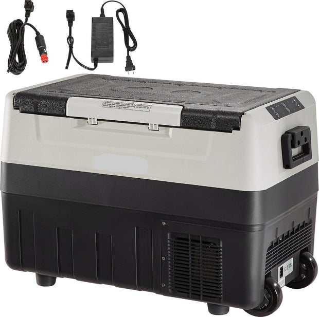 Mini Koelkast - 45L - Auto Koelkast - Camping Koelkast - 2 in 1 - Dubbele Zone - 100/240V - 12V Auto Stekker - Grijs