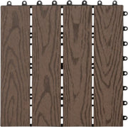 Patio Tuintegels - Kliksysteem - Donkerbruin - 30x30x2 cm